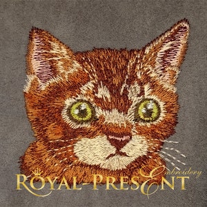 Machine Embroidery Design - Red Pocket Cat