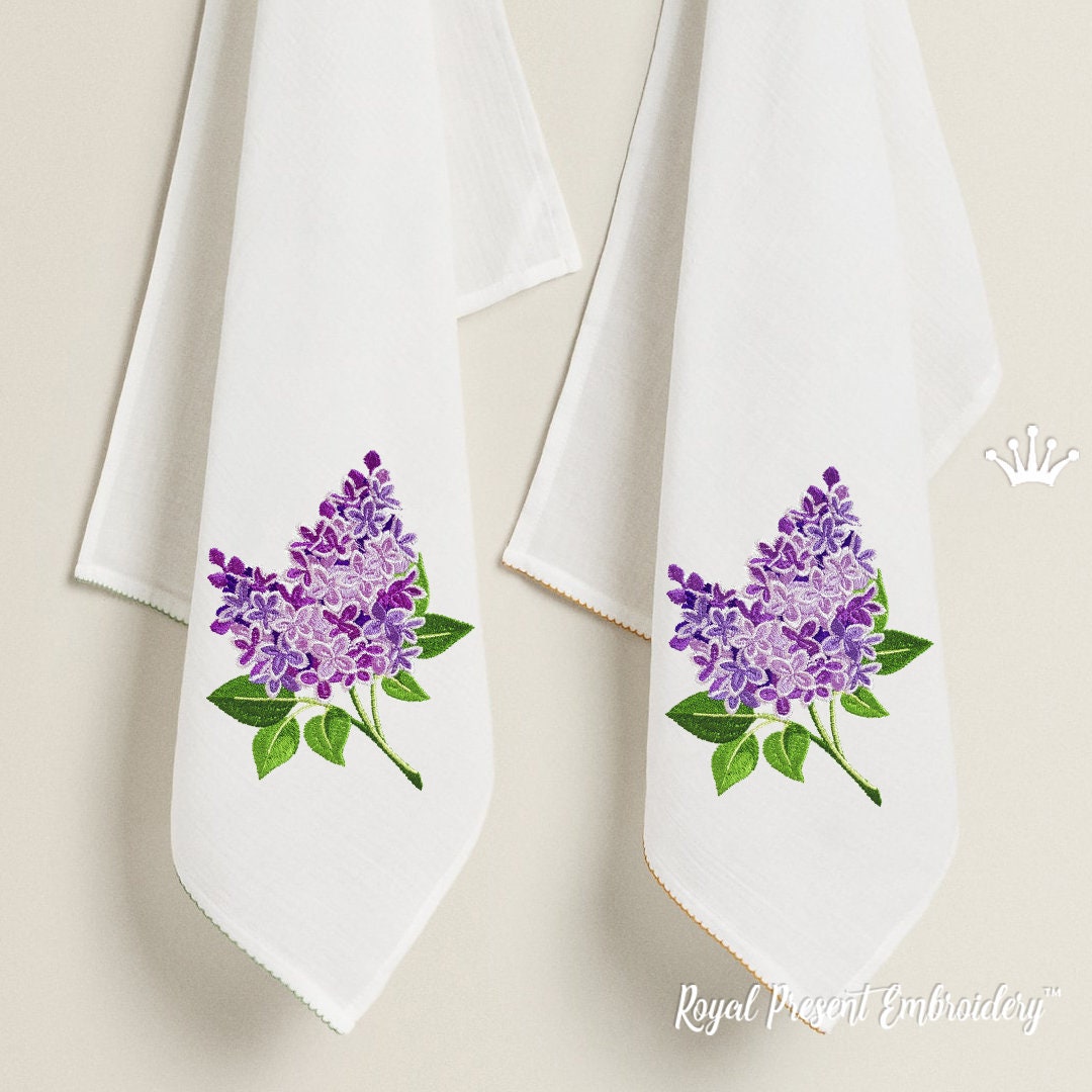Lilac Blossom Machine Embroidery Design - 2 Sizes - Etsy