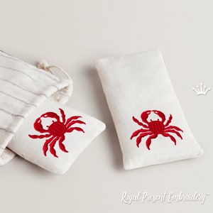 Tiny Sea Crab Machine Embroidery Design - 4 sizes