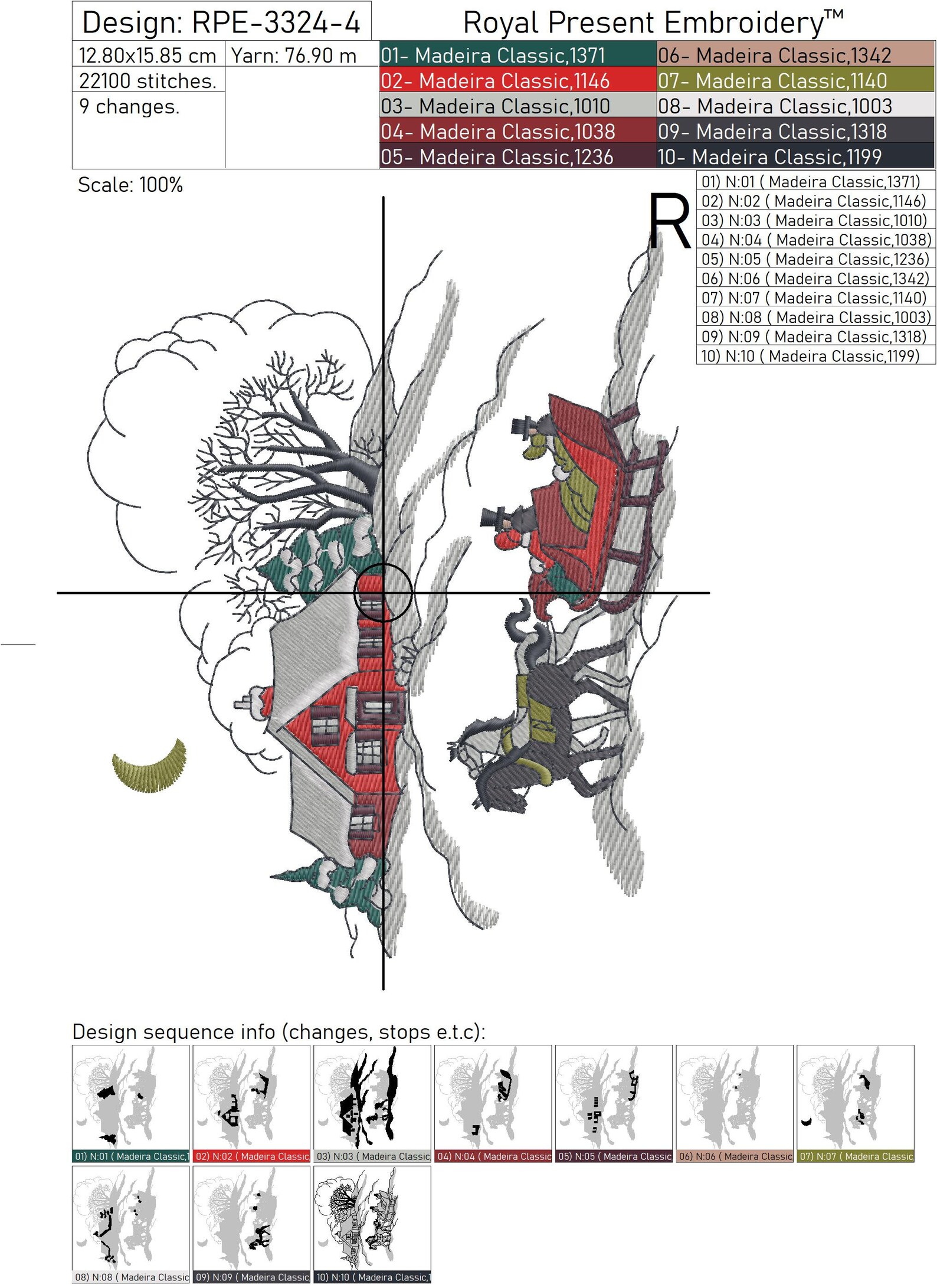 Christmas Scene Machine Embroidery Designs - 4 Sizes - Etsy - Woodland Scene Machine Embroidery Patterns
