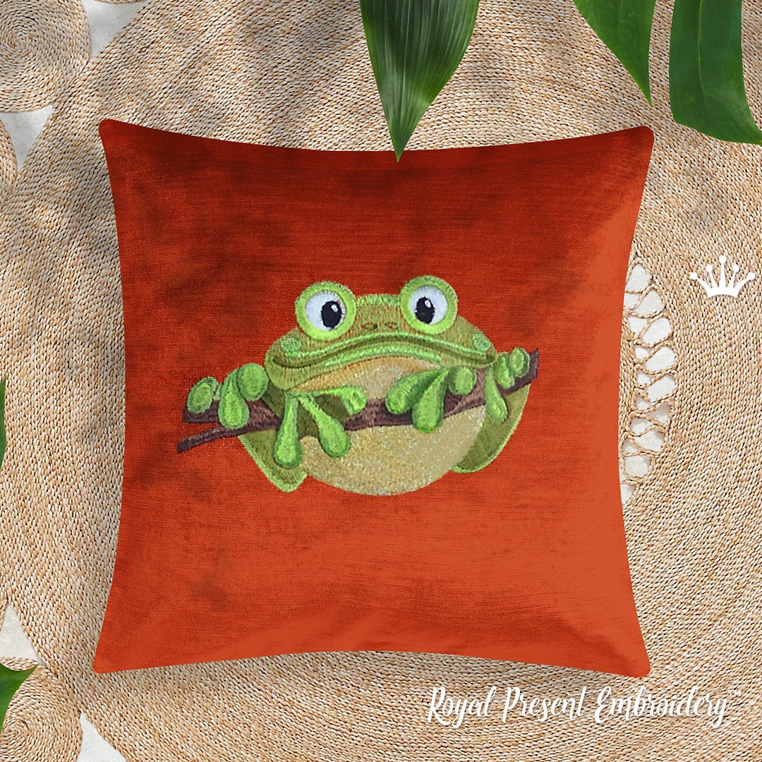 ミシン刺繍デザイン カエル - 3 サイズ - Etsy 日本