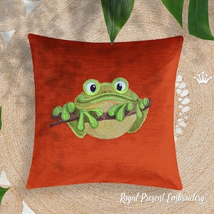 Machine Embroidery Design Frog 3 sizes image 1