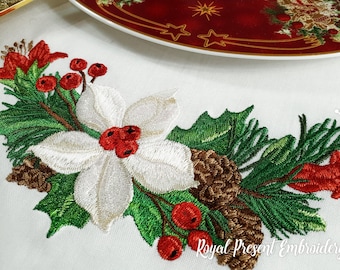 Machine Embroidery Design Christmas garland