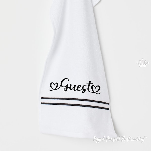 Guest inscription Machine Embroidery Design - 4 sizes