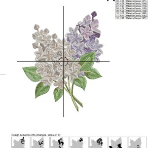 Lilac Branch Machine Embroidery Design - 2 Sizes - Etsy