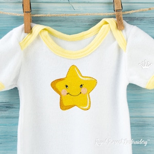 Mini Star Machine Embroidery Design - 3 sizes