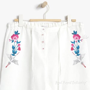 Japanese Crane Embroidery Design - 3 sizes