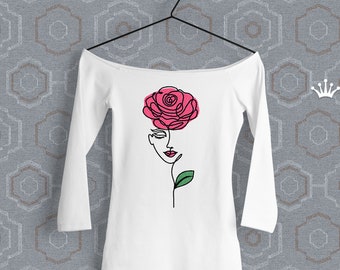 Rose girl Machine Embroidery Design - 6 sizes