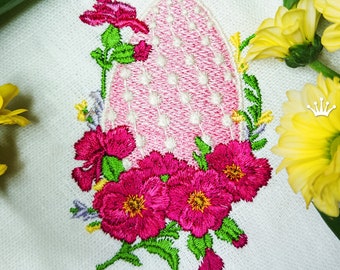 Easter egg with mallow Machine Embroidery Design