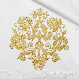 Vintage style Floral element Machine Embroidery Design - 3 sizes