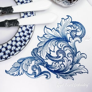 Vintage baroque ornament  Machine Embroidery Design - 5 sizes