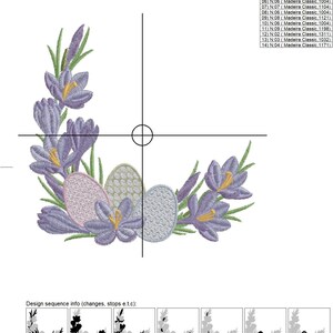 Easter Crocuses Corner Machine Embroidery Design - 5 Sizes - Etsy