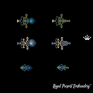Modern Buttonholes Machine Embroidery Designs - 2 sizes