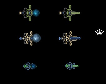 Modern Buttonholes Machine Embroidery Designs - 2 sizes
