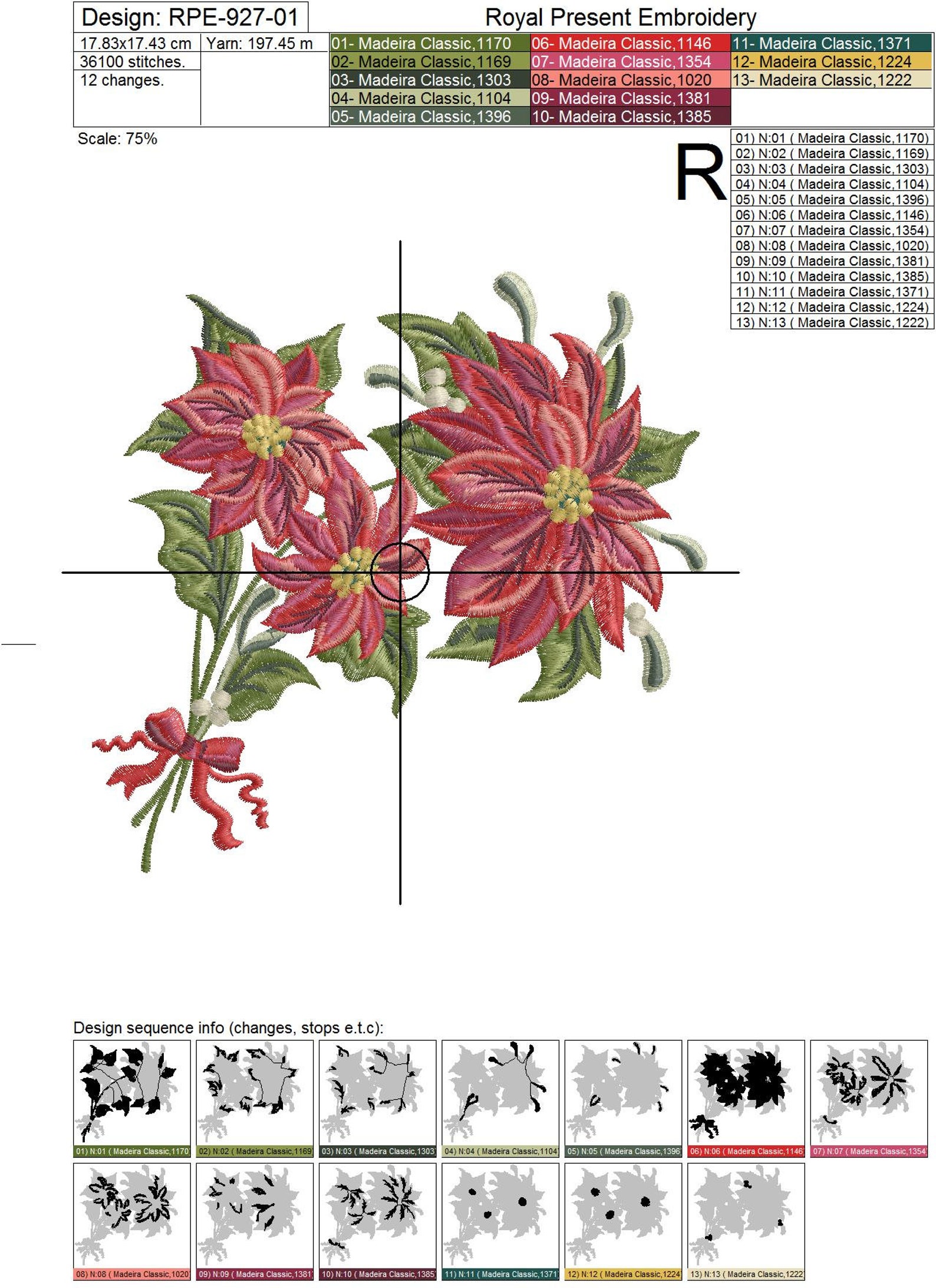 Christmas Greeting Card Machine Embroidery Designs Etsy