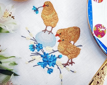 Vintage Easter chicks Machine Embroidery Design