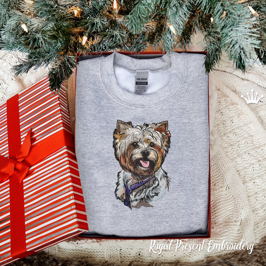 Short Haired Yorkie Dog Machine Embroidery Design - 6 Sizes - Etsy