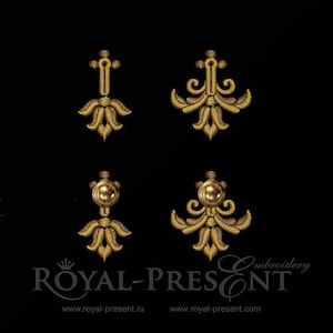 Baroque buttonholes Machine Embroidery Designs