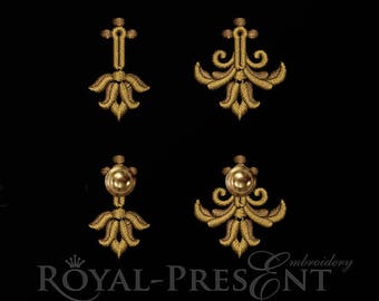 Baroque buttonholes Machine Embroidery Designs