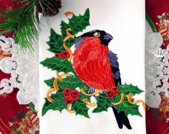 Bullfinch Machine Embroidery Design - 3 taglie
