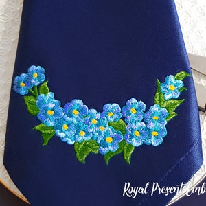 Forget-me-nots Machine Embroidery Design