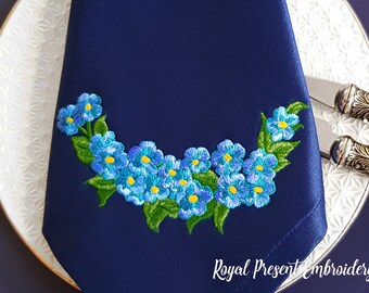 Forget-me-nots Machine Embroidery Design