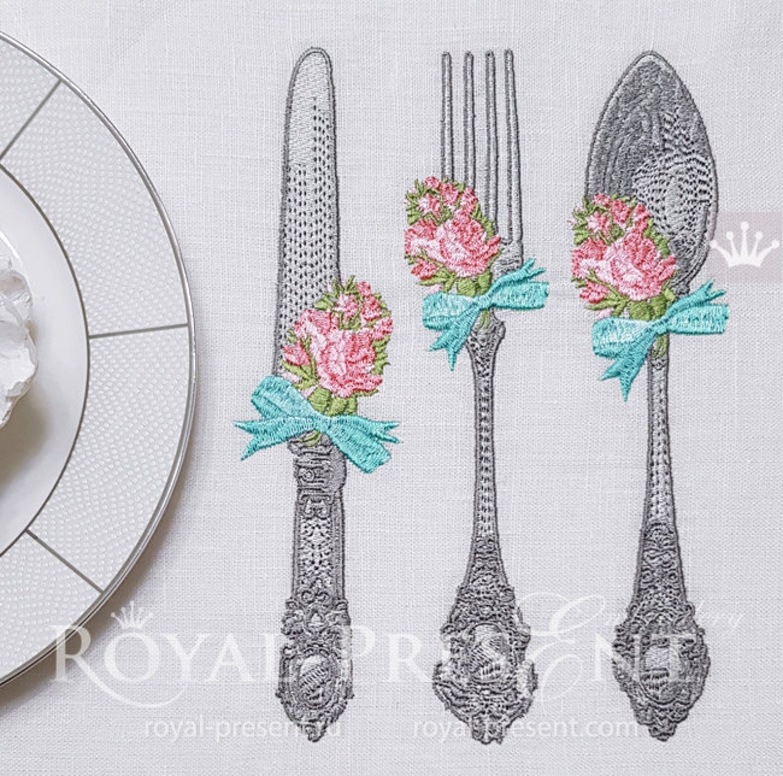 Machine Embroidery Designs VINTAGE CUTLERY 3 in 1 Etsy