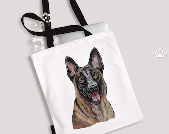 Belgian Shepherd Portrait Machine Embroidery Design - 5 sizes