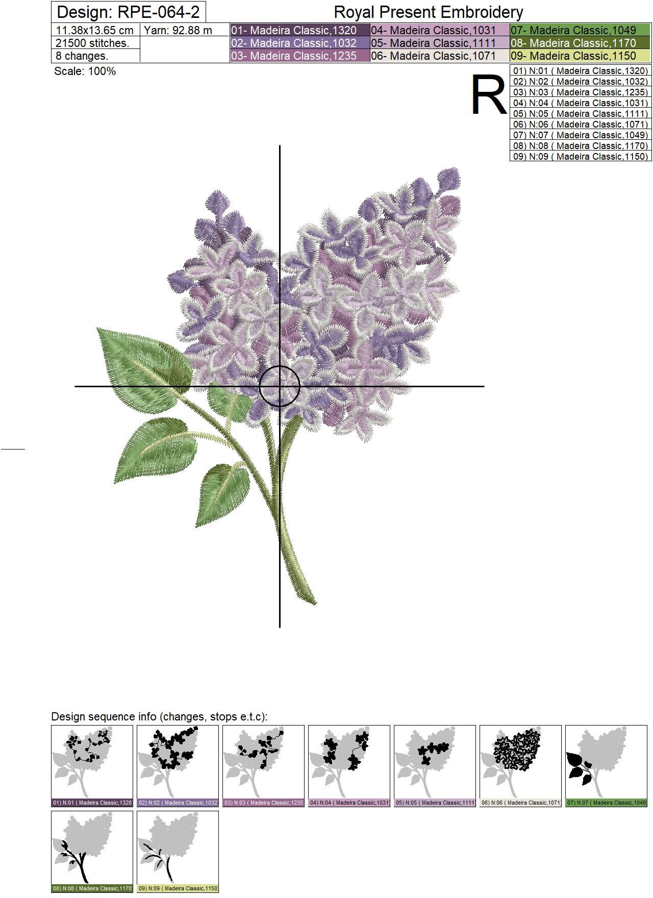 Spring Lilac Branch Machine Embroidery Design - 2 Sizes - Etsy