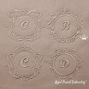 Set of Monogram Frame Machine Embroidery designs