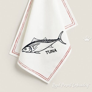 Tuna Fish Machine Embroidery Design - 4 sizes