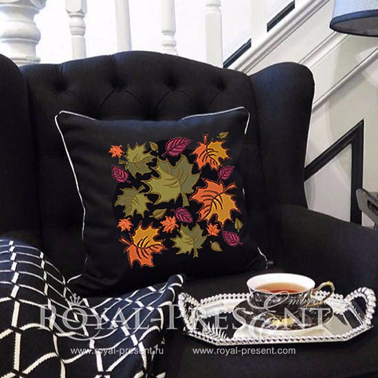 Autumn Leaves Machine Embroidery Design - 2 Sizes - Etsy