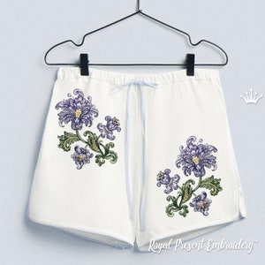 Baroque Floral Ornament Machine Embroidery Design - 7 sizes