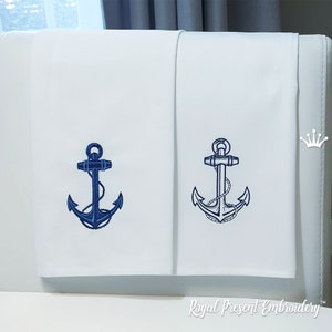 Two anchors Machine Embroidery Designs