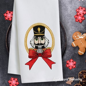 Nutcracker with Festive Bow Machine embroidery design - 3 sizes