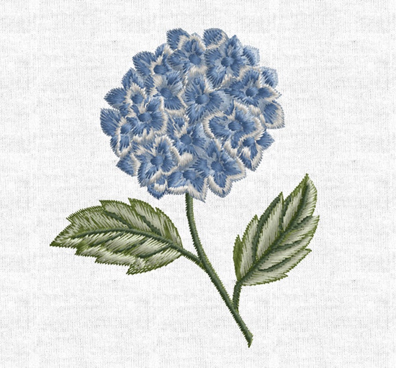 Machine Embroidery Design Hydrangea | Etsy