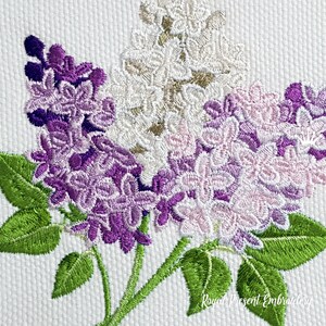 Lilac Machine Embroidery Design - 2 Sizes - Etsy