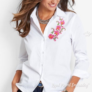 Orchids Machine Embroidery Design - 3 sizes