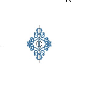 May include: An embroidery design labeled RPE-335, featuring a symmetrical blue floral pattern with a central circle. The design is 5.46 cm by 7.02 cm and includes the text "Royal Present Embroidery".
