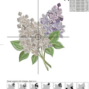 Lilac Branch Machine Embroidery Design - 2 Sizes - Etsy