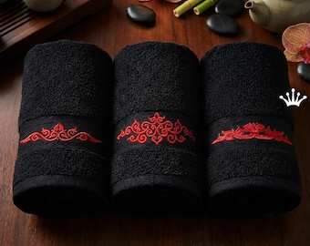 Chinese Monochrome Border Set Machine Embroidery Designs - 4 sizes