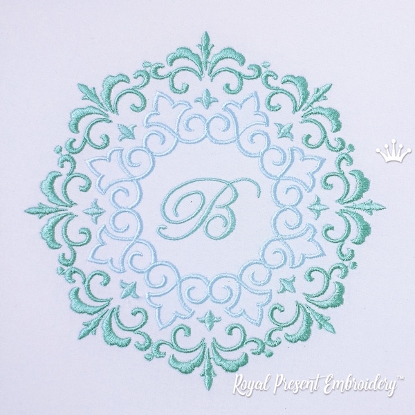 Frame in Eastern style Machine Embroidery Design - 4 sizes