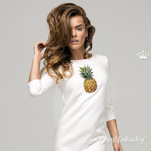 Pineapple Machine Embroidery Design - 3 sizes