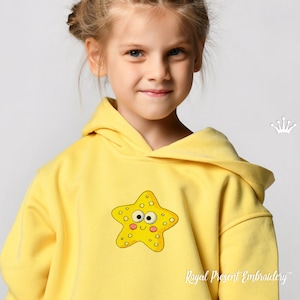 Cartoon Starfish Machine Embroidery Design - 2 sizes