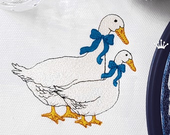 Machine Embroidery Design Czech geese - 2 sizes