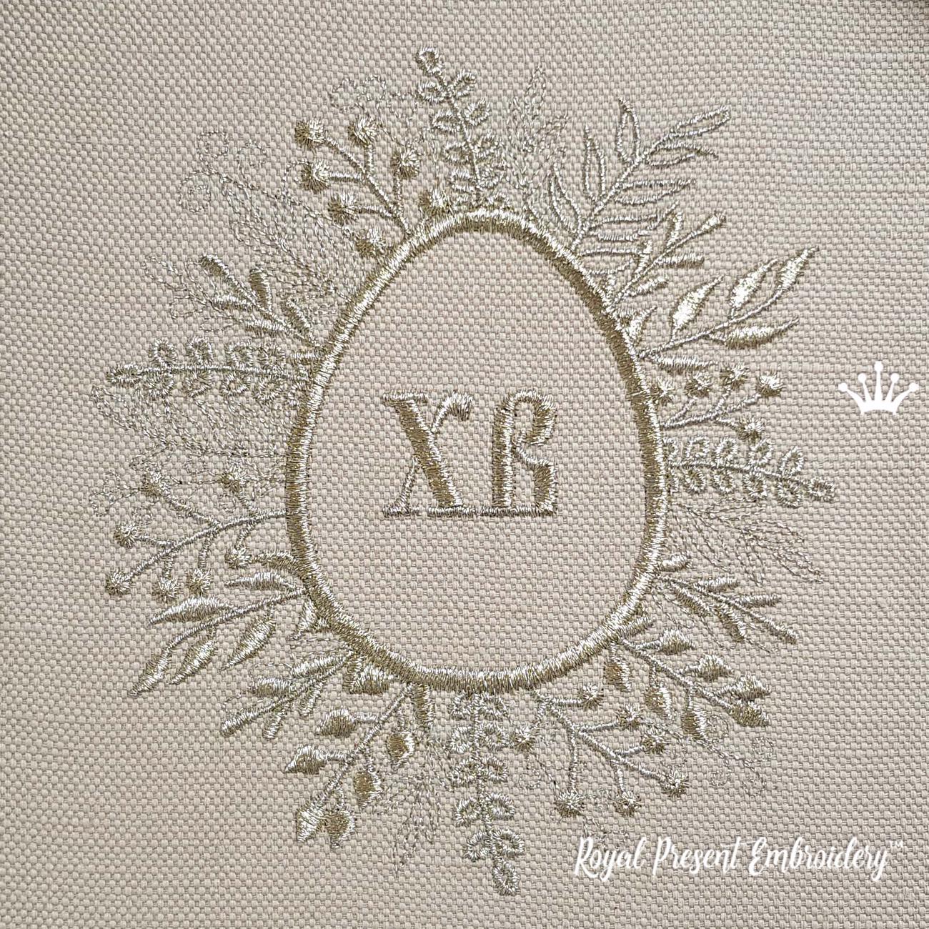 Easter Egg Monogram Frame Machine Embroidery Design - 4 Sizes - Etsy