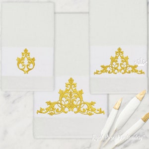 Machine Embroidery designs for bath towels - 5 sizes