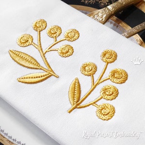 3D Leaves with fruits Mini Set of Machine Embroidery Designs