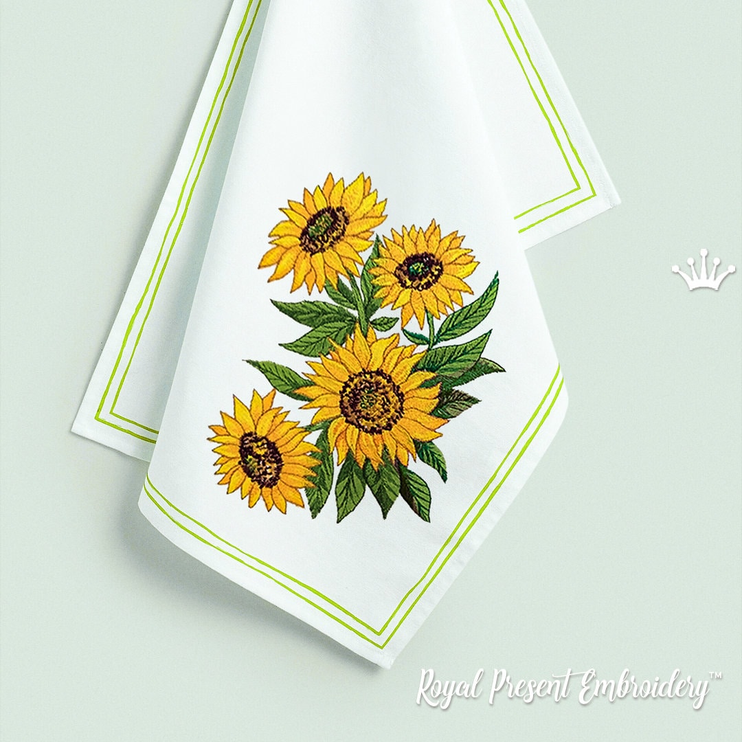 Sunflowers Machine Embroidery Design
