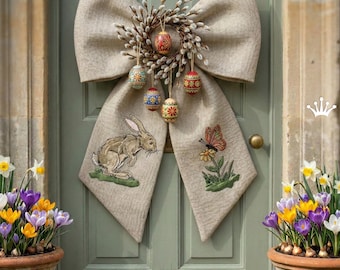 Bunny with a Flower and a Butterfly Set machine embroidery design - 5 sizes